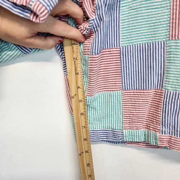 Chaps Pastel Colorblock Shorts Mens 38 Cotton Striped Southern Preppy Casual - Picture 7 of 8